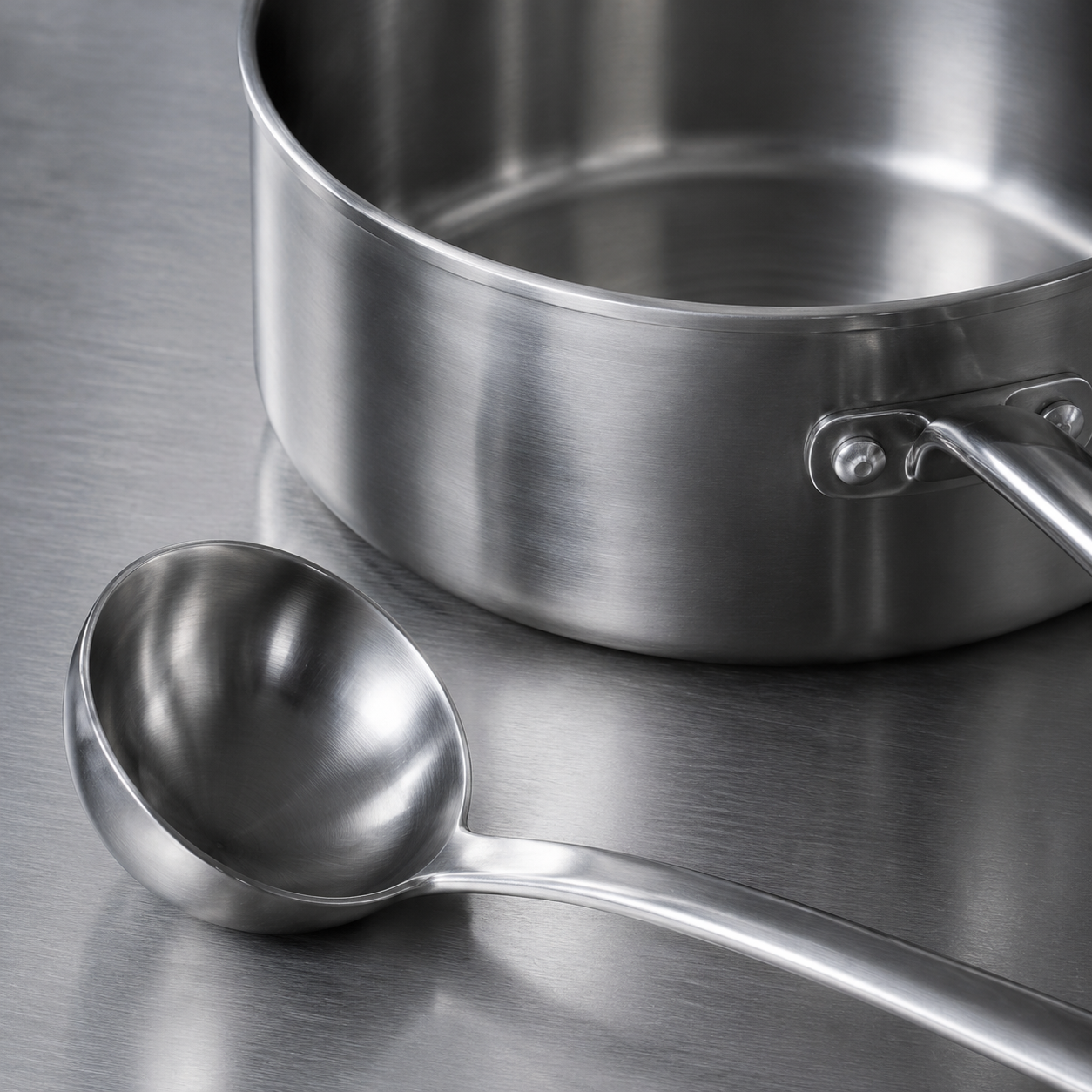 Stainless Look cookware detail